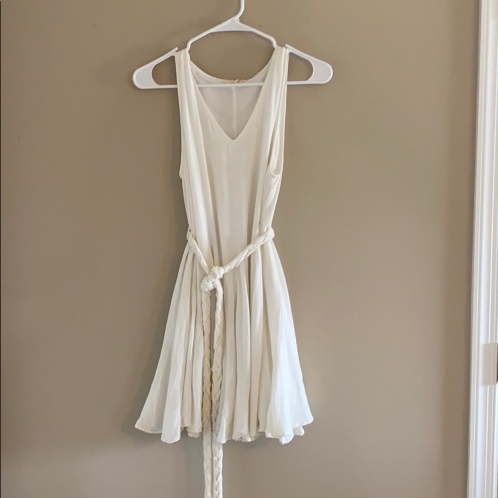 White Linen mini dress